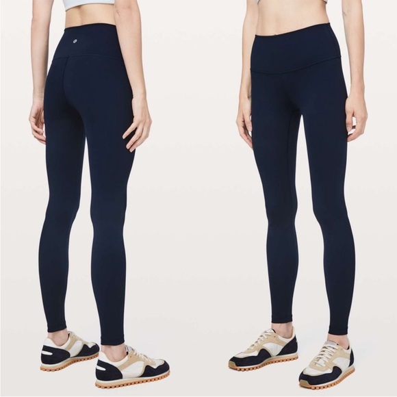 Lululemon Wunder Under High-Rise Tight Sz 6 Full-On Luxtreme 28" In True Navy - Picture 1 of 10